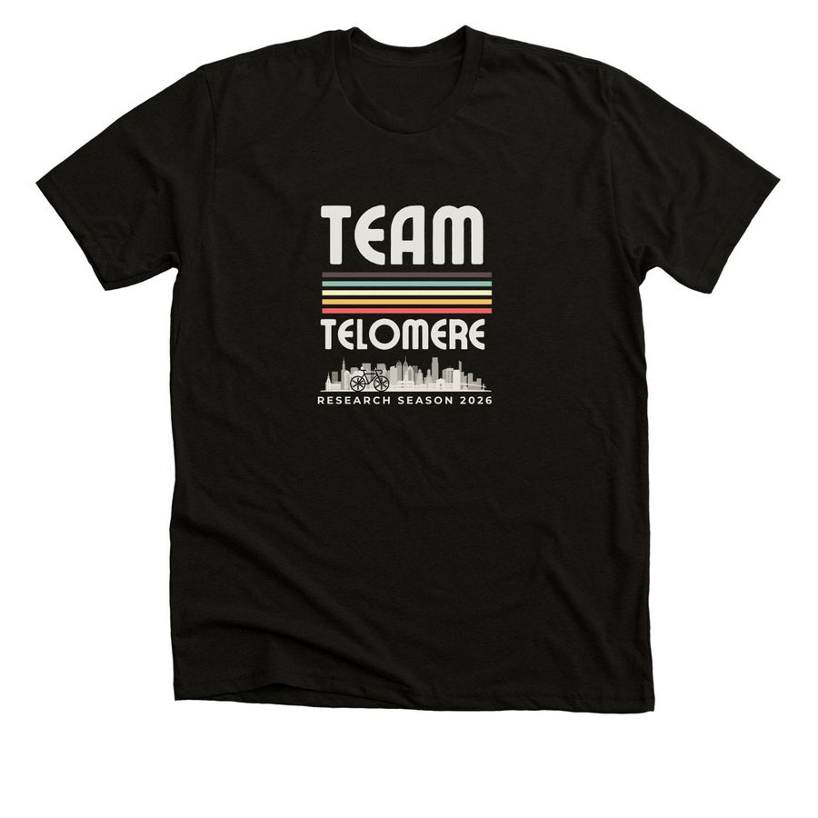 Team Telomere Million Dollar Bike Ride 2026&nbsp;, a Black Heather Premium Unisex Tee