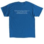 Blind Dog Rescue Celebrating 15yrs&nbsp; 2009-2024, a Royal Classic Unisex Tee (back-view)