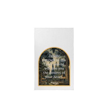Awaken Delight Tea Towel, a White Tea Towel