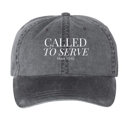 Called to Serve &nbsp;- Hats, a Black Printed Pigment Dye Baseball Cap