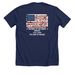 Troopster | USA 250th, a Solid Navy Blend Premium Unisex Tee (back-view)