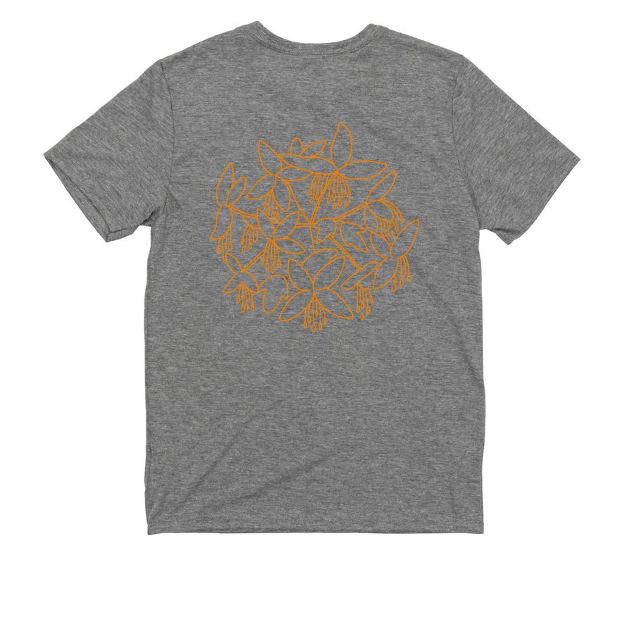 Meadow Rue Gold and White, a Aluminum Grey Allmade Youth Eco Triblend Tee (back-view)
