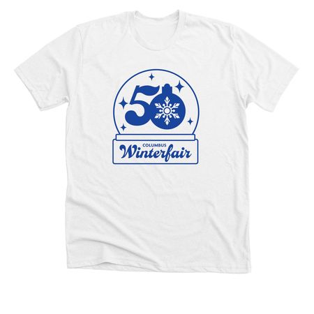 Winterfair Snowglobe, a Solid White Blend Premium Unisex Tee
