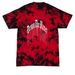 the blessed /// the cursed, a Black/ Red Crystal Tie Dye Tee
