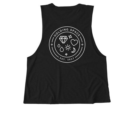 Holding Space Est. 2017, a Deep Black Allmade Eco Triblend Women?s Muscle Tank