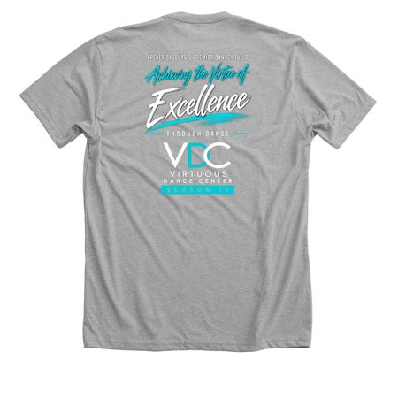 VDC Season 11, a Athletic Heather Premium Unisex Tee (back-view)