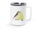 Go Wild for Wood Thrush, a White Stainless Steel Travel Mug