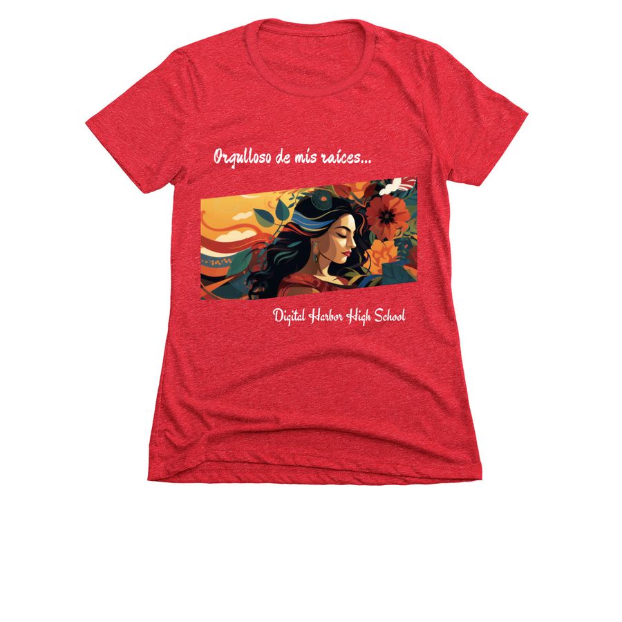 Proud of my heritage, a Red Women's Slim Fit Tee
