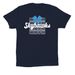 Skyhawks Cheer with Bow, a Navy Premium Cotton Tee