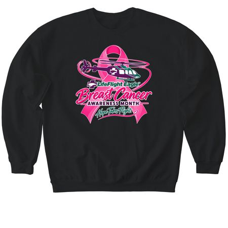 LFE 2026 Breast Cancer Awareness&nbsp;, a Black Softstyle Crewneck Sweatshirt