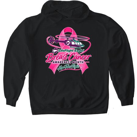 LFE 2026 Breast Cancer Awareness&nbsp;, a Black Gildan Softstyle Pullover Hoodie