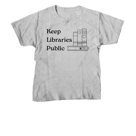 Keep Libraries Public, a Sport Grey Youth Unisex Tee