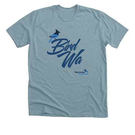 Bird Washington, a Heather Blue Lagoon Premium Unisex Tee