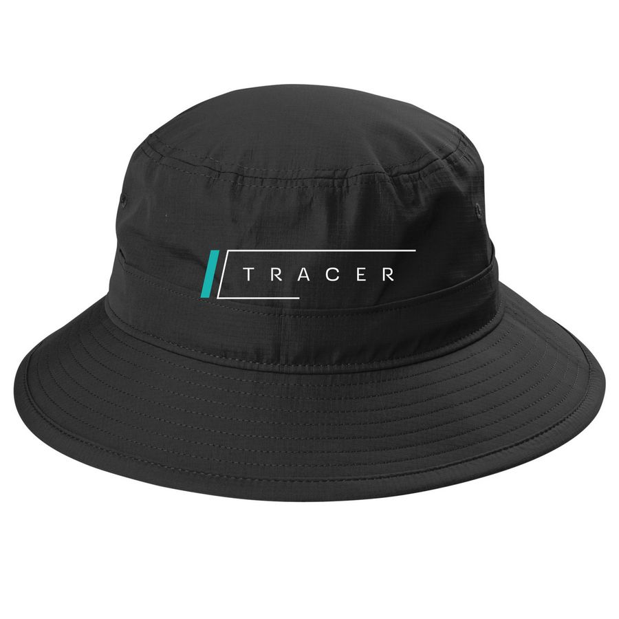 Tracer Hats, a Black Printed UV Bucket Hat