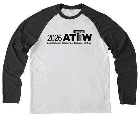 ATTWcon '26, a Space Black/ Bright White Allmade Eco Triblend Colorblock Raglan Long Sleeve Tee