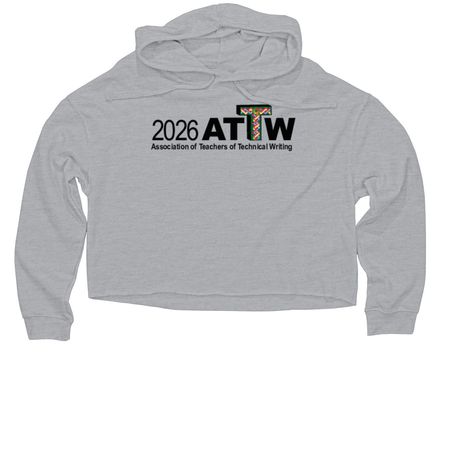 ATTWcon '26, a Grey Heather Women?s Lightweight Cropped Hoodie