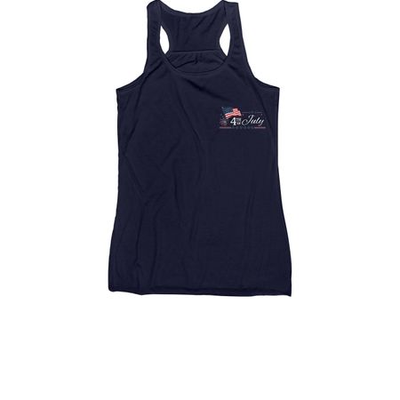 4th of July, a Navy Women's Racerback