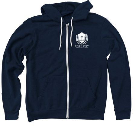Spirit Day Zip-Up Hoodie, a Navy Zip Up Hoodie
