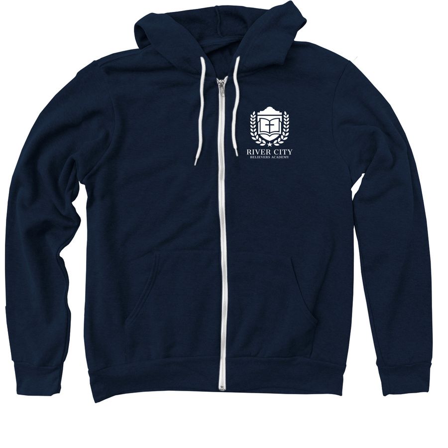 Spirit Day Zip-Up Hoodie, a Navy Zip Up Hoodie