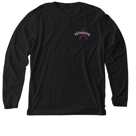 #JDstrong, a Solid Black Blend Premium Long Sleeve Tee
