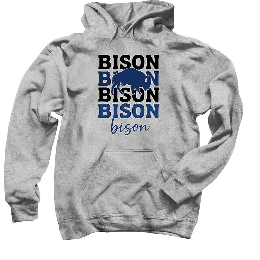 BCN Bison, a Sport Grey Pullover Hoodie