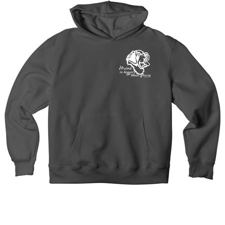 Mine is Bigger Saint Bernard, a Asphalt Premium Heavyweight Pullover Hoodie