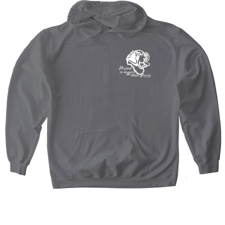 Mine is Bigger Saint Bernard, a Charcoal Gildan Softstyle Pullover Hoodie