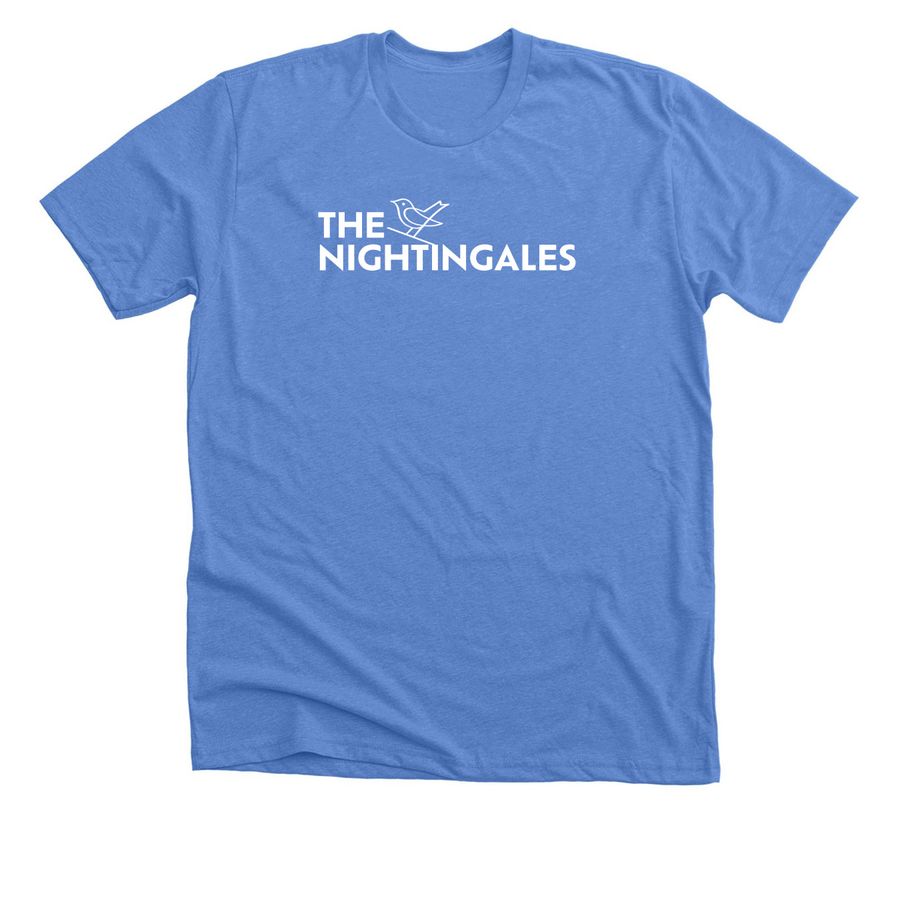 The Nightingales Shirts, a Heather Columbia Blue Premium Unisex Tee