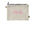 "allegedly" Zipper Pouch, a Natural 9"x7" Hemp Blend Pouch