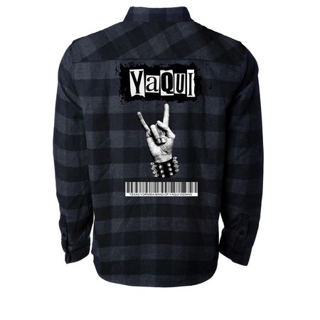 TBYI&nbsp; Lets Rock!, a Charcoal Heather/ Black Unisex Flannel Shirt
