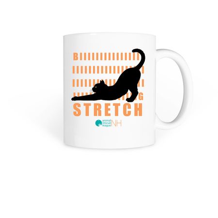 Big Stretch - Cat Mug, a White Coffee Mug