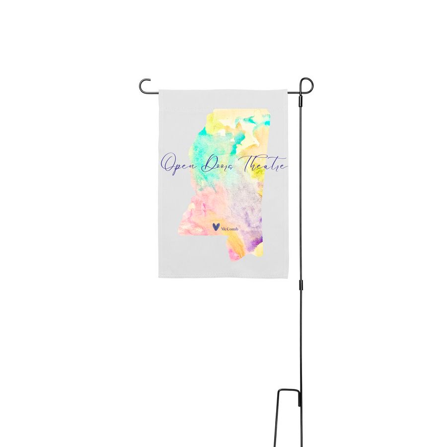 Stella "McComb, MS" Art Fill Flag, a White 12" x 18" Yard Flag with Stake