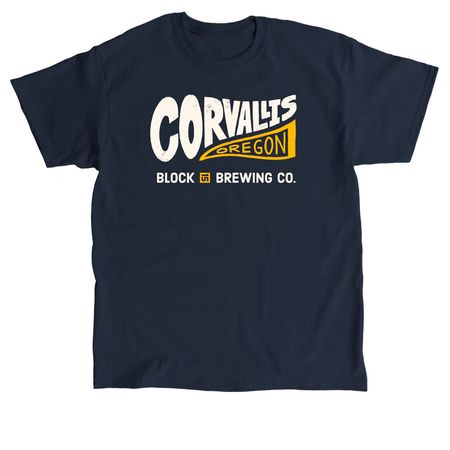 Corvallis Oregon - Block 15, a Navy Classic Unisex Tee