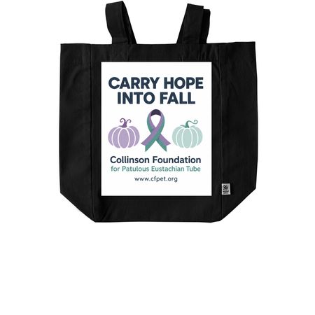 Carry Hope Into Fall, a Black Recycled Cotton Tote Bag