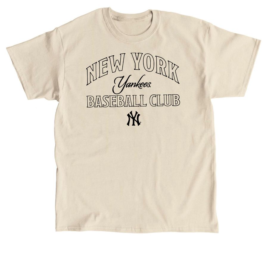 New York Yankees Baseball Club 2026 T Shirt, a Sand Classic Unisex Tee
