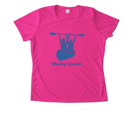 Wacky Canoe, a Neon Pink Women's Performance Tee