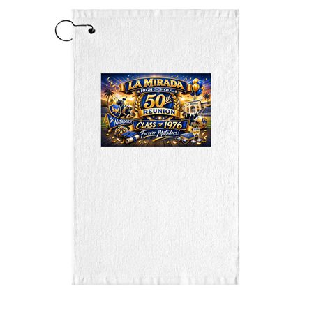 LMHS Matadors 50 Years Strong, a White Golf Towel
