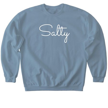 Salty, a Stone Blue Softstyle Crewneck Sweatshirt