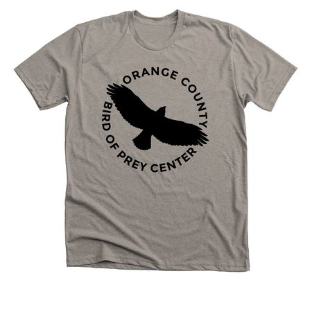 OCBPC logo in black, a Heather Stone Premium Unisex Tee