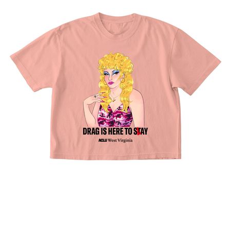DRAG IS HERE TO ST(L)AY, a Peachy Comfort Colors Boxy Tee