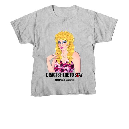 DRAG IS HERE TO ST(L)AY, a Sport Grey Youth Unisex Tee