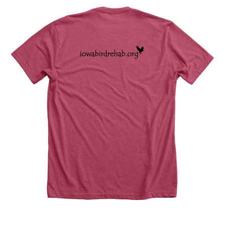 Baby Birds 2026, Flowers, a Heather Raspberry Premium Unisex Tee (back-view)
