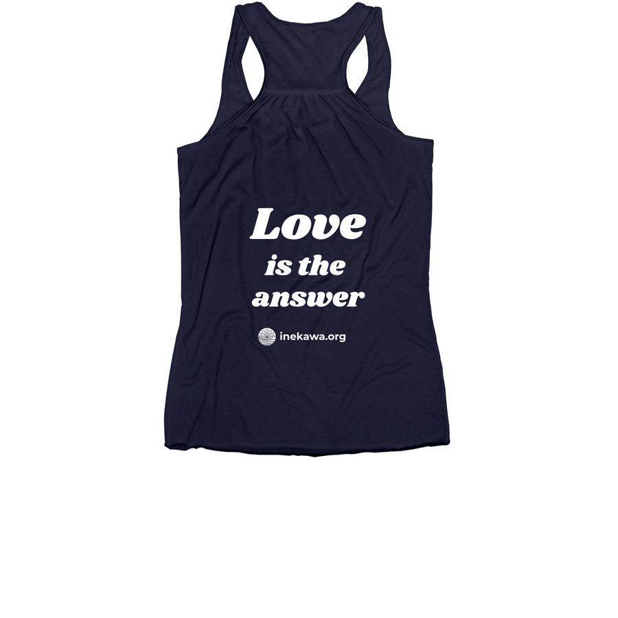 Love Is the Answer, a Navy Women's Racerback