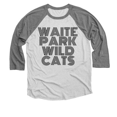 Adult Sizes, a Premium Heather and Heather White 3/4 Sleeve Baseball Tee