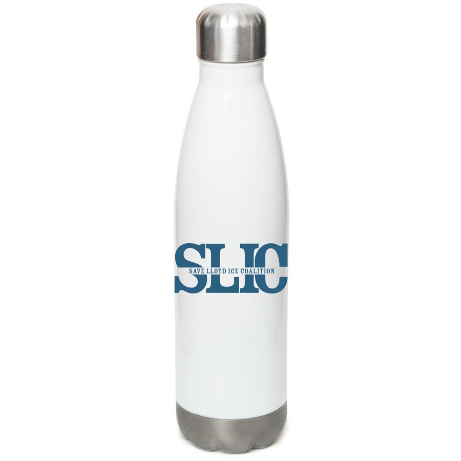 SLIC Water Bottle, a White Stainless Steel Water Bottle