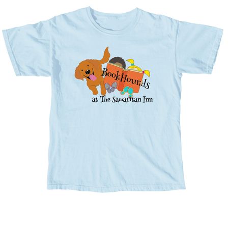 Support the Bookhounds, a Chambray Comfort Colors Unisex Tee