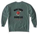 New York City Running Club, a Blue Spruce Comfort Colors Crewneck Sweatshirt (back-view)