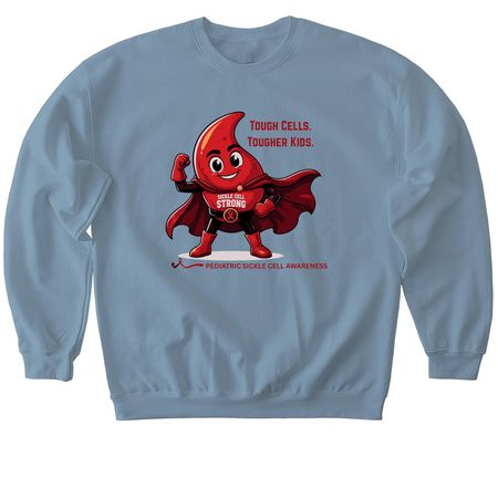 Sickle Cell Awareness, a Stone Blue Softstyle Crewneck Sweatshirt