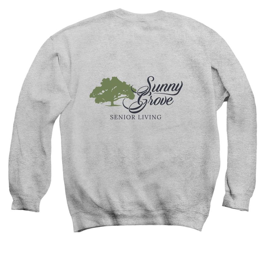 Sunny Grove Apparel, a Sport Grey Crewneck Sweatshirt (back-view)