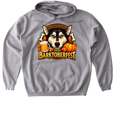 2026 Barktoberfest, a Sport Grey Gildan Softstyle Pullover Hoodie